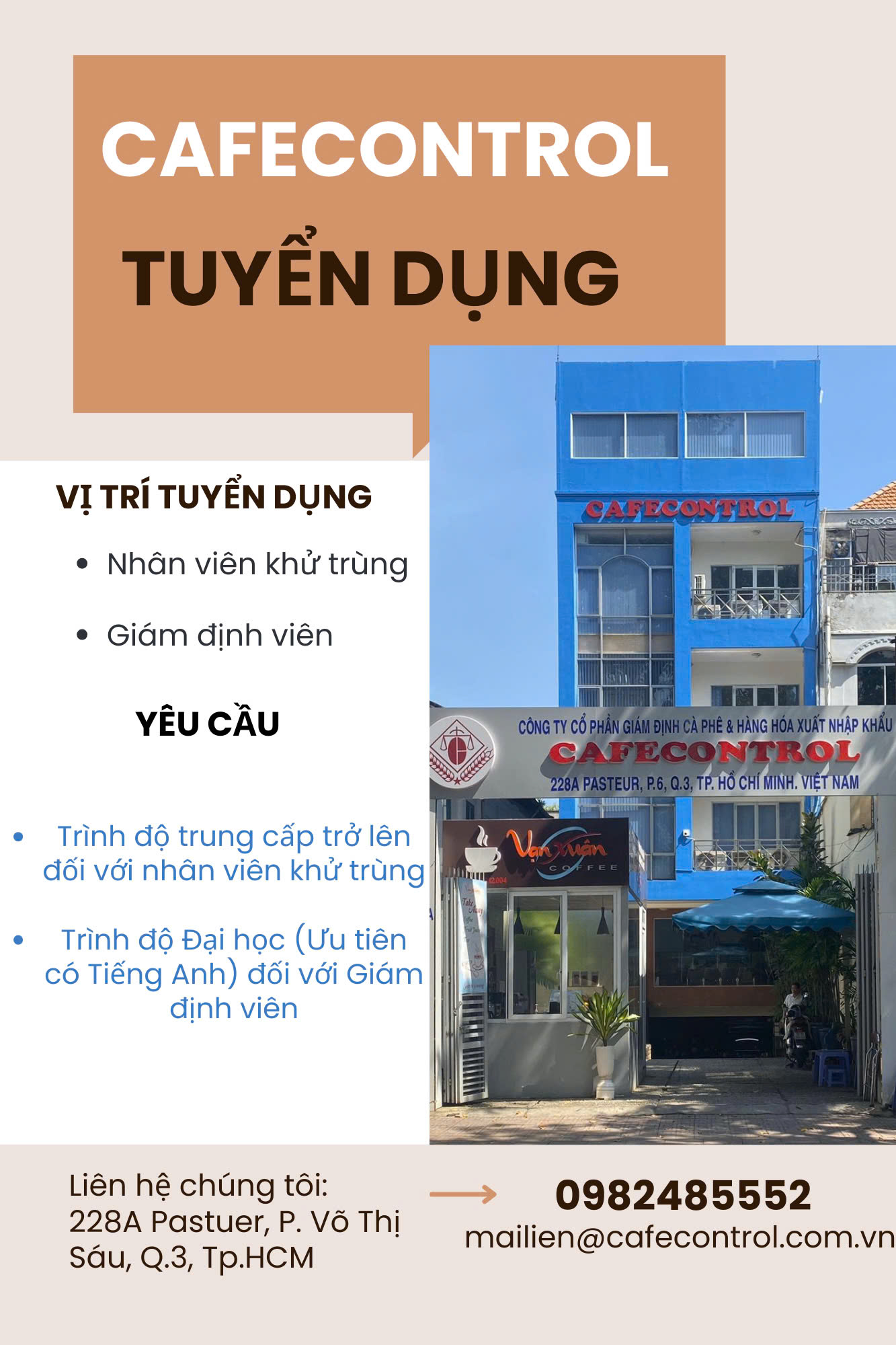 Cafecontrol tuyển dụng 